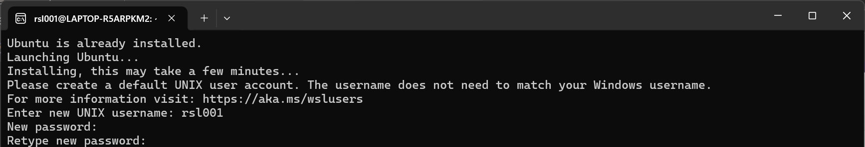 Password is not shown when setting your UNIX password